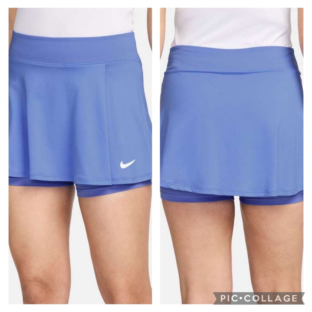 Nike Court Womens Victory Dri-FIT Flouncy Woven Tennis Skirt Blue Sz X-Small NWT